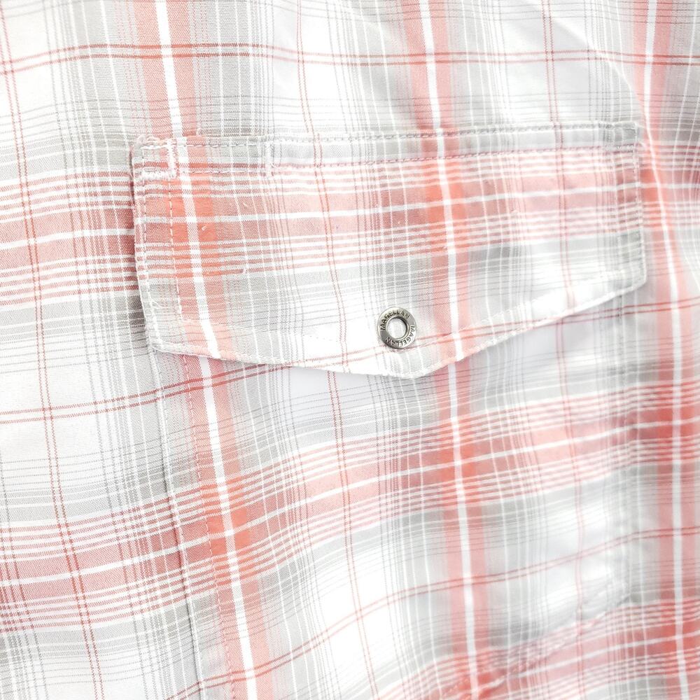 Magellan Shirt Mens XL Red White Plaid Snap Western Long Sleeve Outdoors - Picture 7 of 12